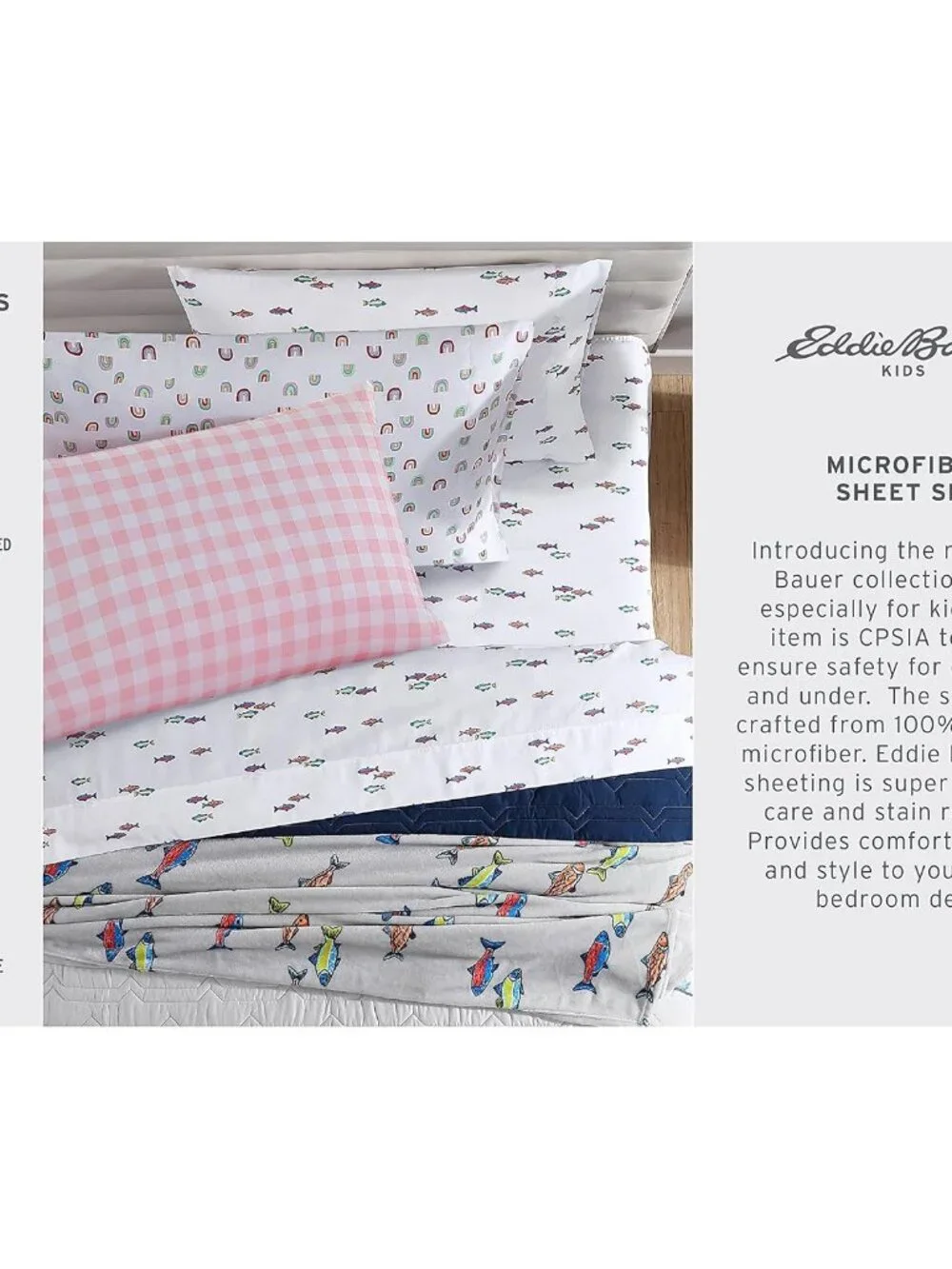 Kids - Full Sheet Set, Ultra-Soft Microfiber Bedding with Fully Elastic Fitted S